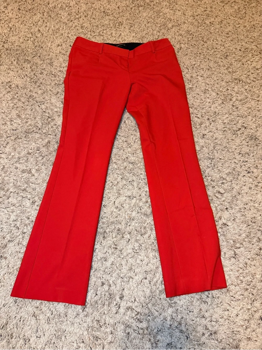 Express Columnist Mid Rise Red Pants 10R - Picture 5 of 9